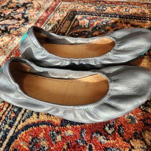 Tieks Metallic Pewter Ballet Flats Shoes Size 8